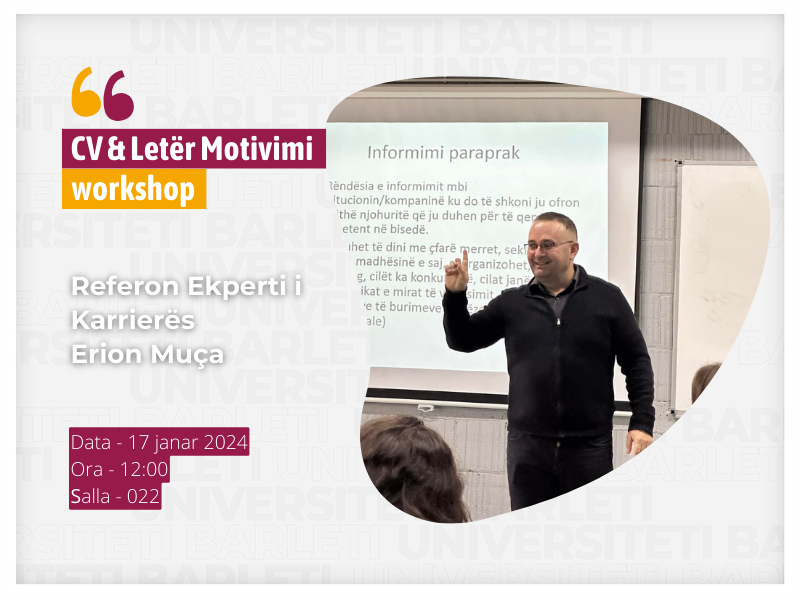 Trajnim “Si të shkruajmë një CV dhe letër motivimi?”