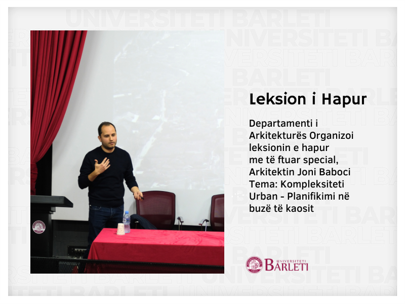 Joni Baboci në Universitetin Barleti 