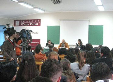 Blendi Fevziu në Universitetin Barleti