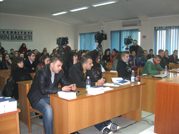 Blendi Fevziu në Universitetin Barleti