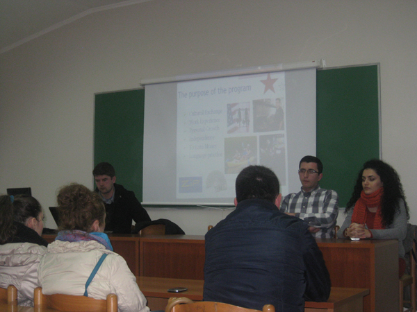 Prezantim i programit veror "Work and Travel" nga kompania ZIP Travel në ambjentet e Universitetit "Barleti"