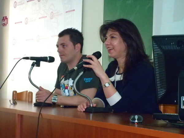 Rudina Xhunga në Universitetin Barleti