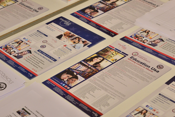 Education USA Advising Center in Albania ishte pjesë e Panairit të Librit 2012, prane stendes se Ambasades Amerikane