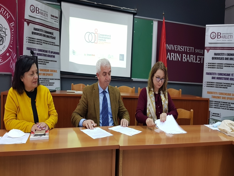 Marrëveshje bashkëpunimi midis Departamentit të Qeverisjes, Shkencave Politike dhe Komunikim dhe Insitutit për Bashkëpunim dhe Zhvillim