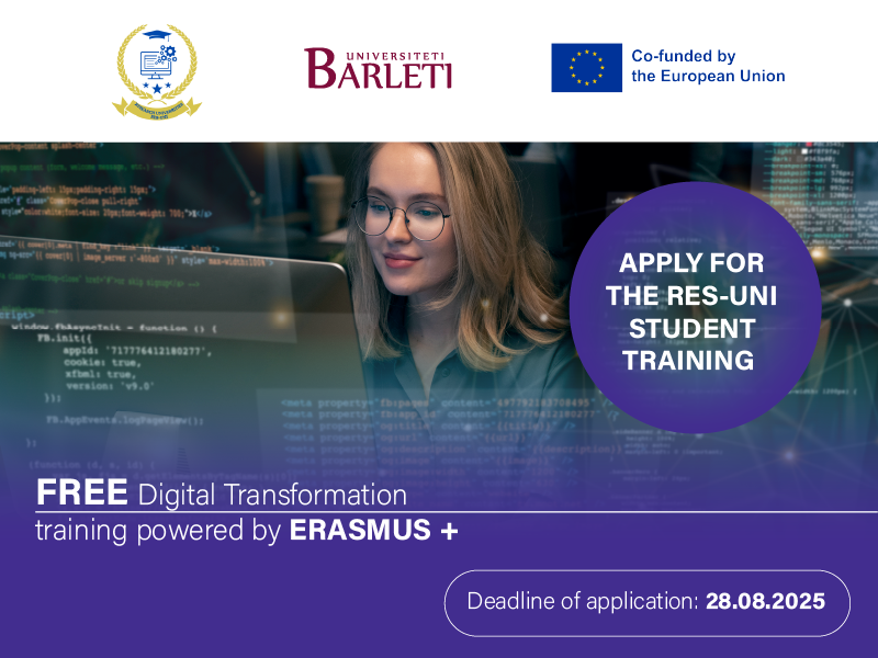 Njoftim për studentët – Trajnime mbi Transformimin Digjital