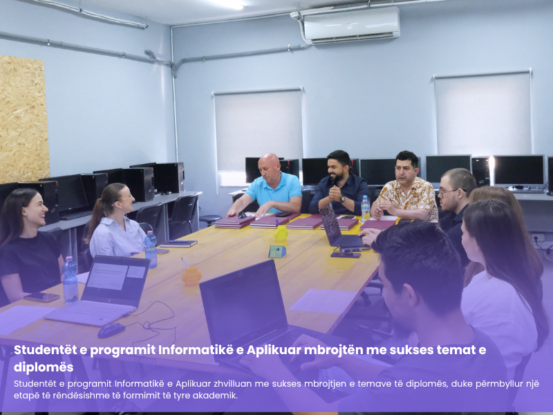 Studentët e Informatikës së Aplikuar mbrojnë me sukses temat e diplomës
