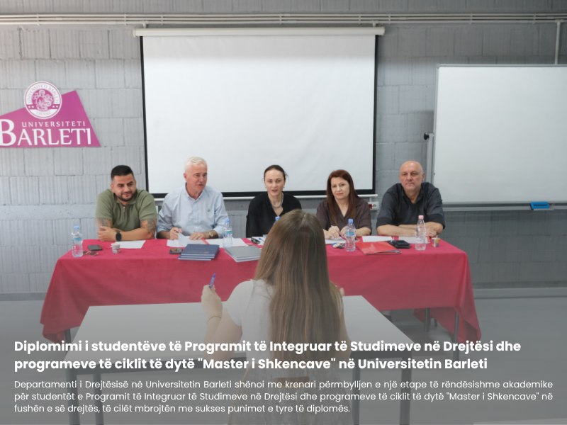 Diplomimi i studentëve të Programit të Integruar të Studimeve në Drejtësi dhe programeve 