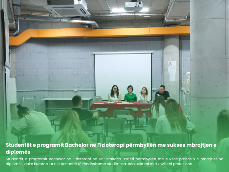 Studentët e Fizioterapisë përmbyllën me sukses Provimin e Diplomës