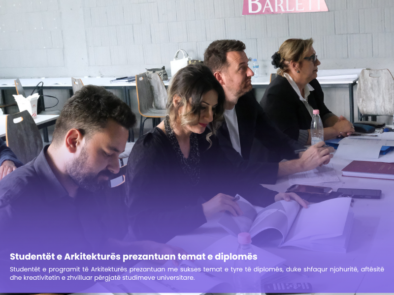 Studentët e Arkitekturës prezantojnë temat e diplomës