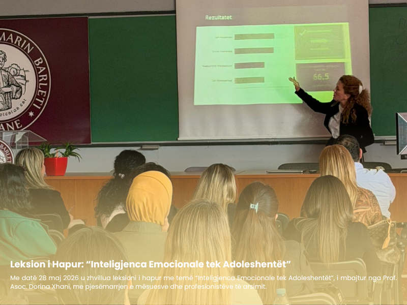 Leksion i Hapur: “Inteligjenca Emocionale tek Adoleshentët”
