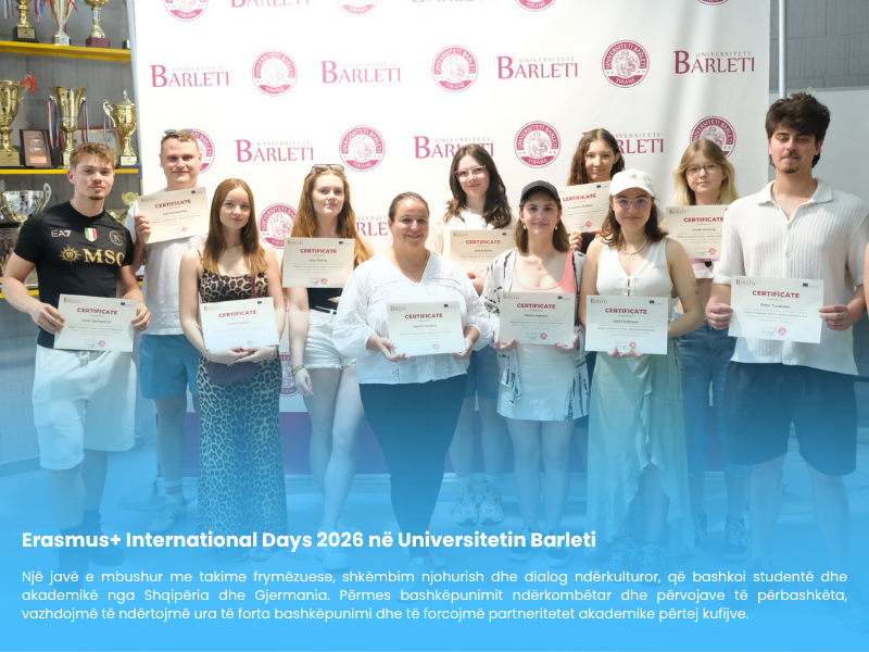 Erasmus+ International Days 2026 në Universitetin Barleti