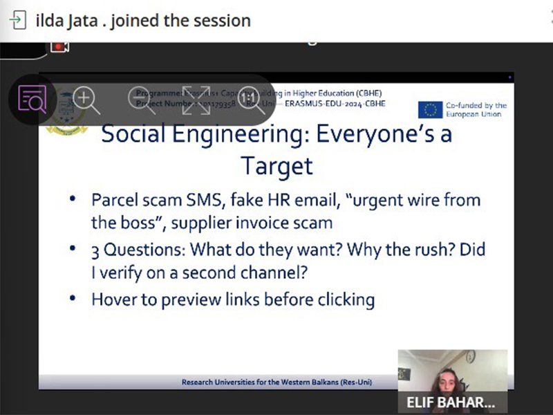 Studentët e Universitetit Barleti ndjekin trajnime online mbi Transformimin Digjital në kuadër të projektit RES-UNI