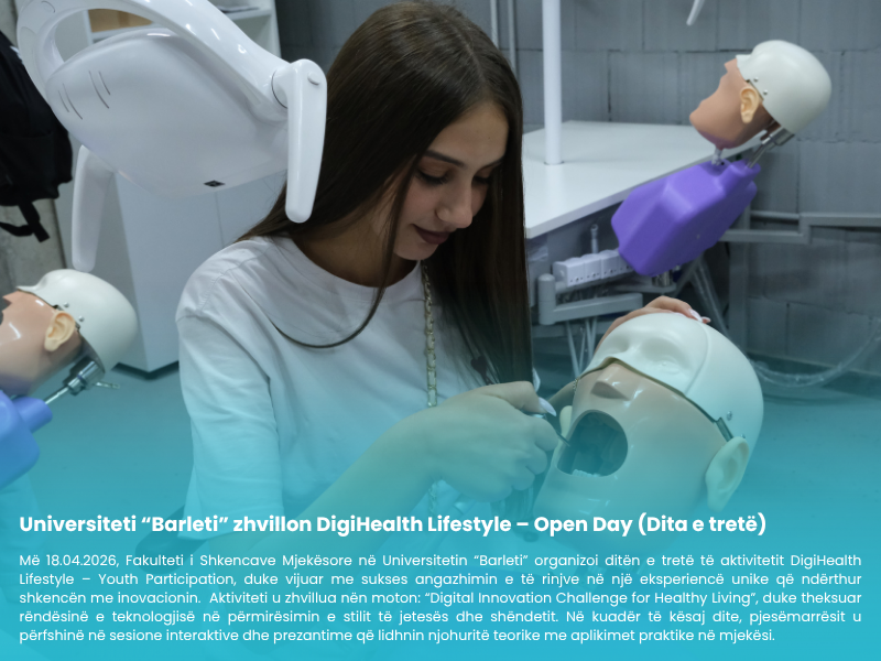 Universiteti “Barleti” zhvillon DigiHealth Lifestyle – Open Day (Dita e tretë)