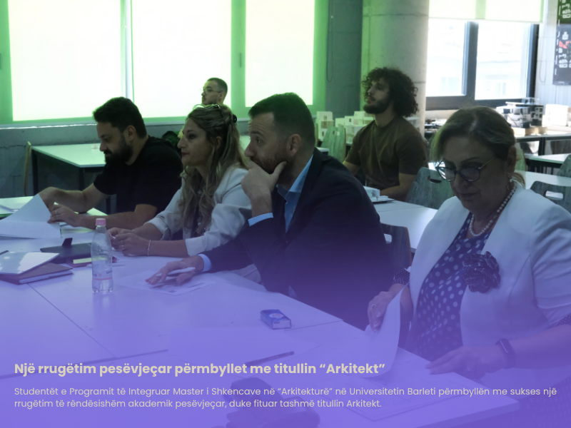 Një rrugëtim pesëvjeçar përmbyllet me titullin “Arkitekt”