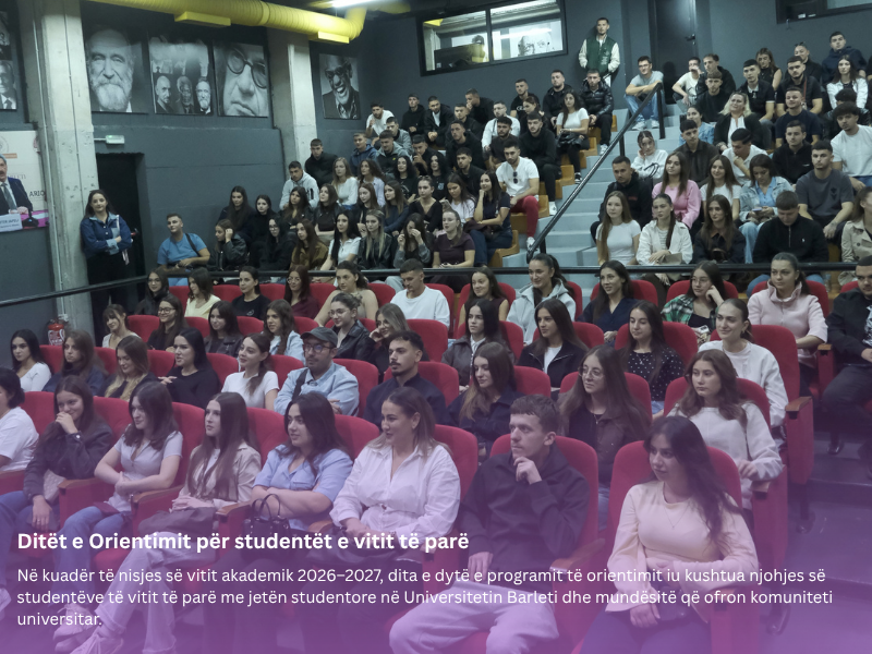 Ditët e Orientimit për studentët e vitit të parë