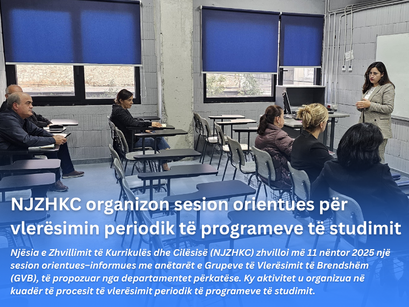 NJZHKC organizon sesion orientues për vlerësimin periodik të programeve të studimit