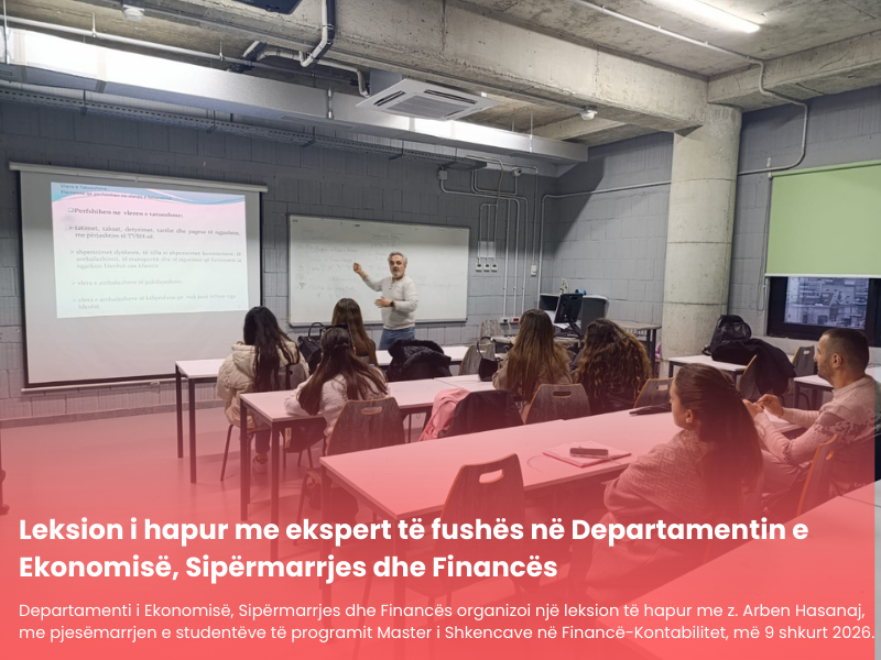 Leksion i hapur me ekspertë: Legjislacioni Tatimor dhe TVSH