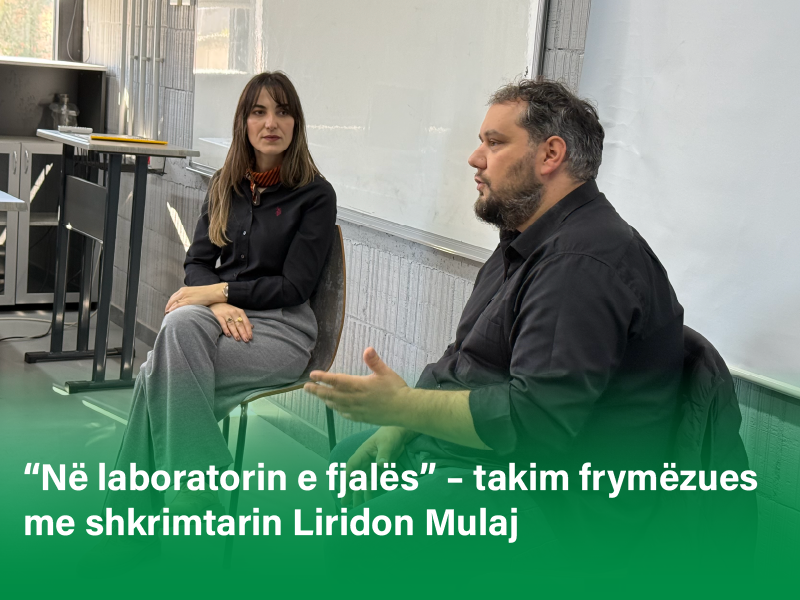 Në laboratorin e fjalës – takim frymëzues me shkrimtarin Liridon Mulaj