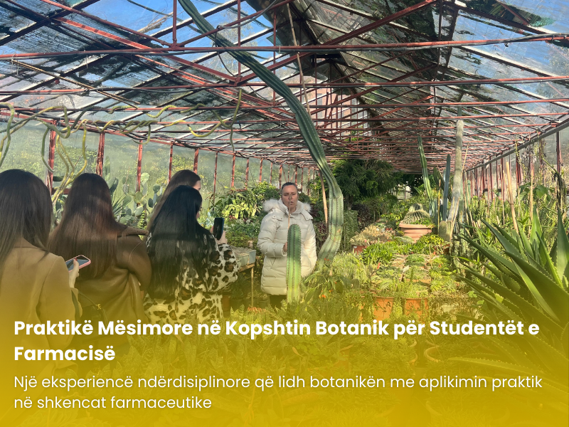 Studentët e Farmacisë zhvillojnë praktikën mësimore në Kopshtin Botanik të Tiranës