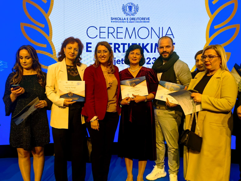 Certifikimi nga Shkolla e Drejtorëve, Alket Shehaj i UniBA në vendin e parë