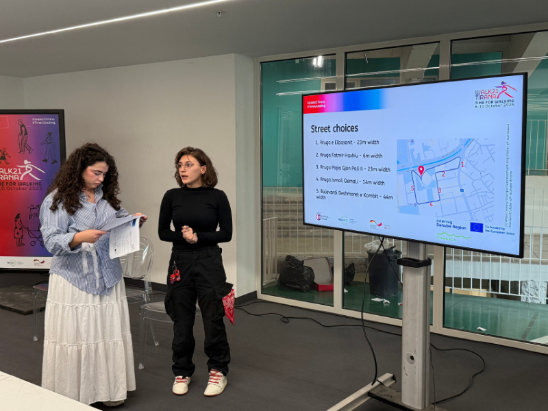 Studentët e Universitetit Barleti në workshopin ndërkombëtar “CityWalk 2.0 – Reimagining Streets for People”