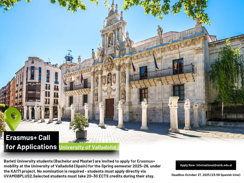 Erasmus+ Call for Applications – University of Valladolid