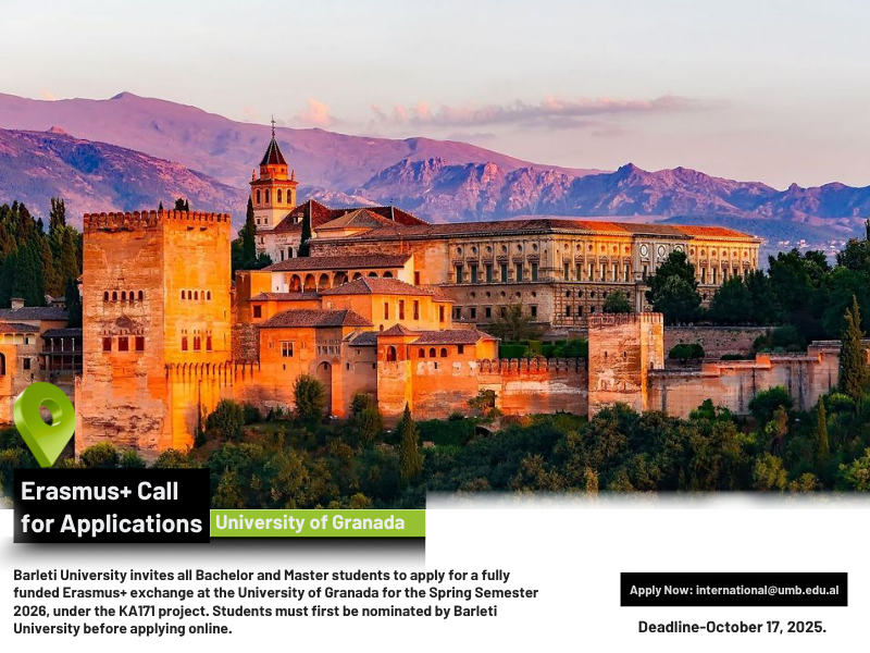 Erasmus+ Call for Applications – University of Granada