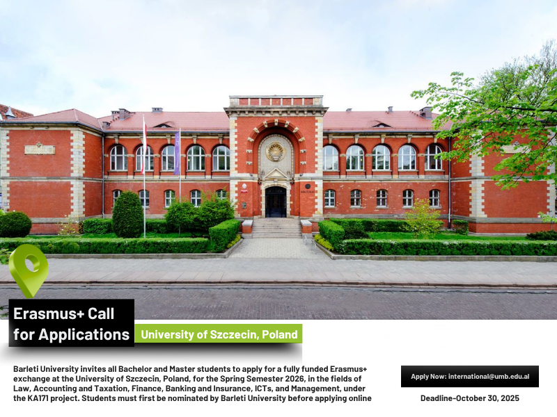 Erasmus+ Call for Applications – University of Szczecin, Poland