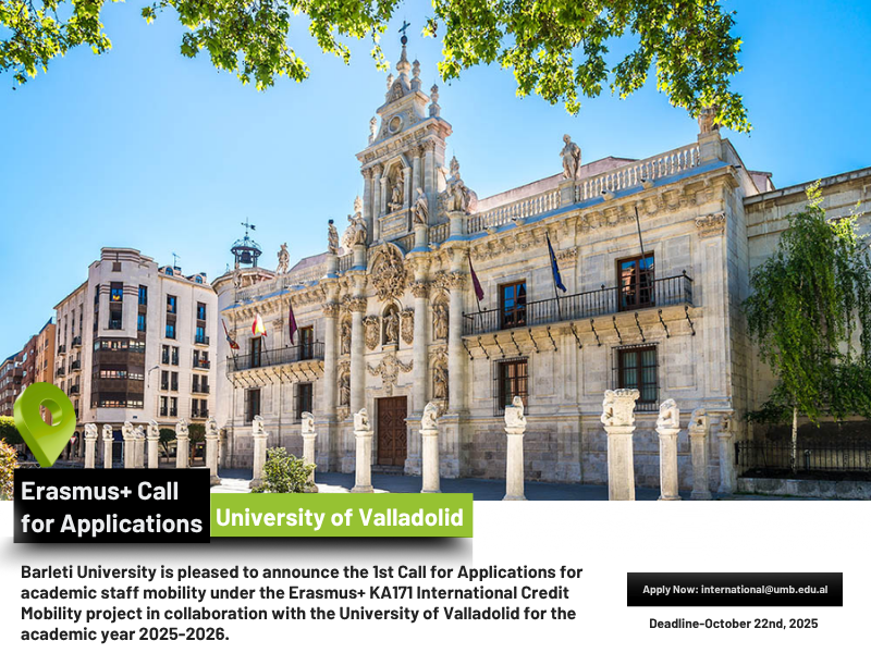 Call for Applications: Academic Staff Mobility 2025-26 - University of Valladolid