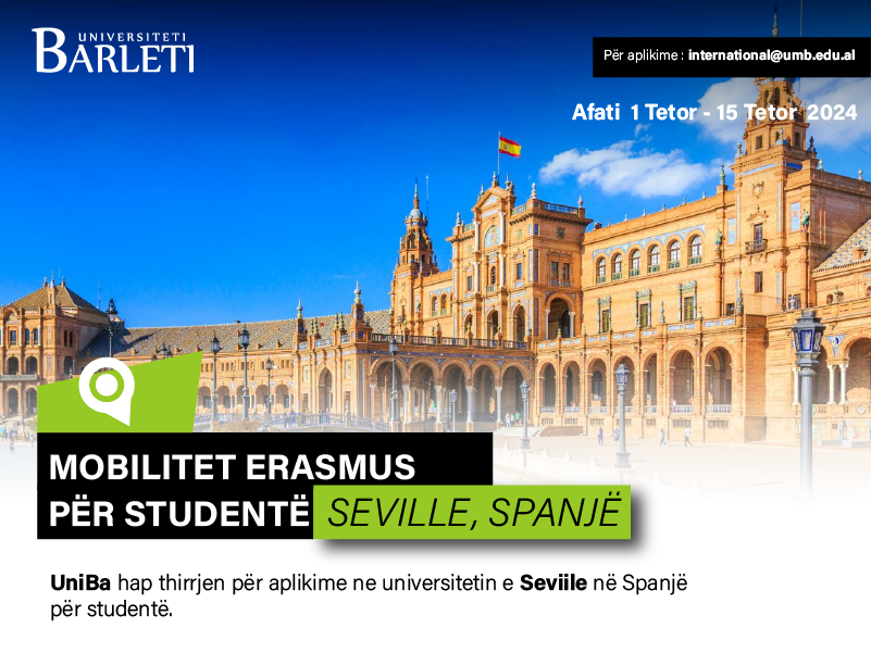 Mundësi mobiliteti në Universitetin e Sevilles