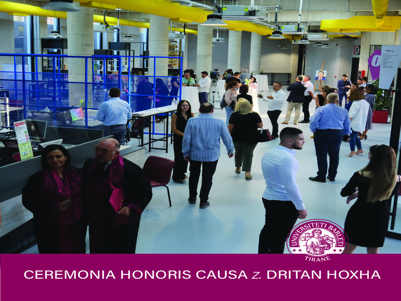 Z. Dritan Hoxha u nderua me titullin e nderit - “Doctor Honoris Causa” nga Universiteti Barleti