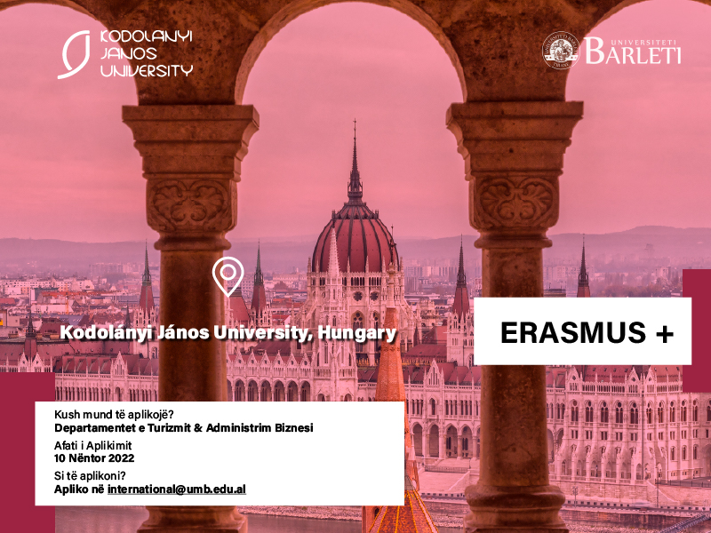 Mundësi mobiliteti për studentët në Kodokanyi Janos University, Budapest