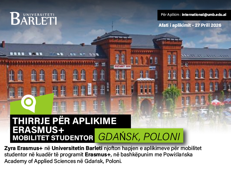 Thirrje për Aplikime – Erasmus+ Mobilitet Studentor në Poloni 
