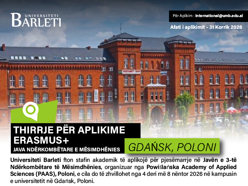 Thirrje për Aplikime – Java Ndërkombëtare e Mësimdhënies Erasmus+ në Powiślańska Academy of Applied Sciences, Poloni