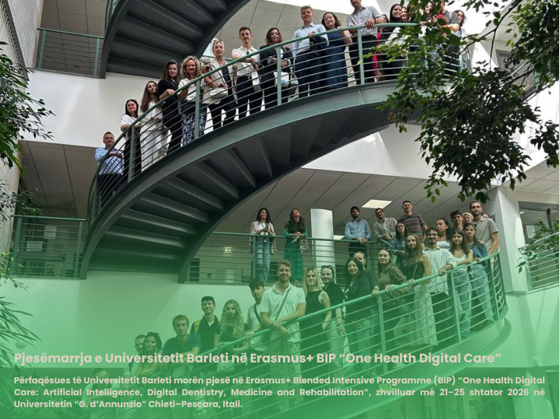 Pjesëmarrja e Universitetit Barleti në Erasmus+ BIP “One Health Digital Care” 