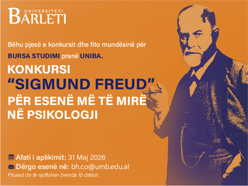 Konkursi “Sigmund Freud” – Fito Bursë Studimi në Universitetin Barleti