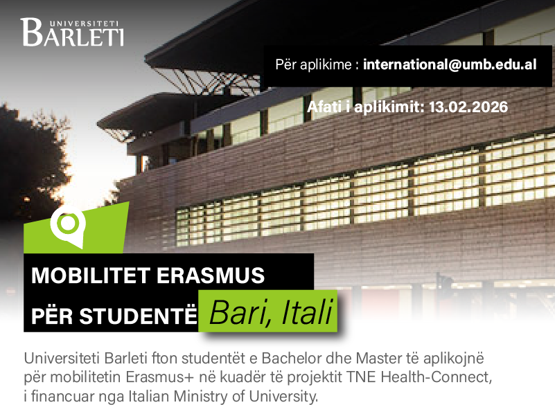 Thirrje për Aplikime – Mobilitet Erasmus+ në Universitetin Politeknik te Bari-t, Itali