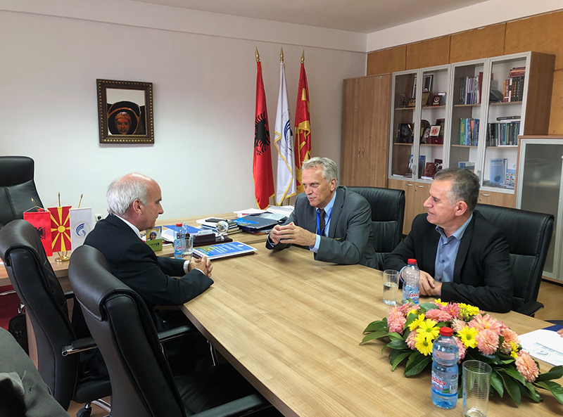 Bisedime institucionale midis Rektorit të SHLU ”Universiteti Barleti” dhe Rektorit të Universitetit “Nënë Tereza” të Shkupit