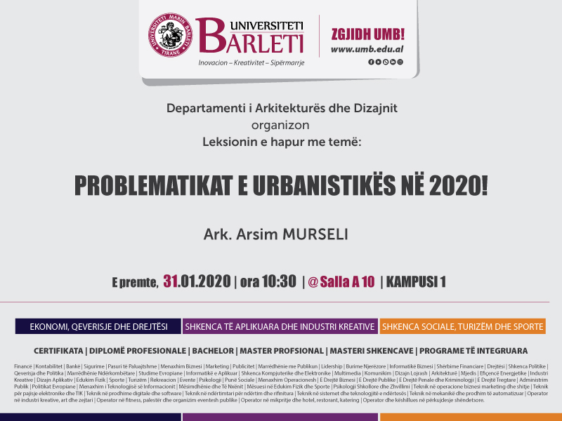 Problematikat e Urbanistikës në 2020